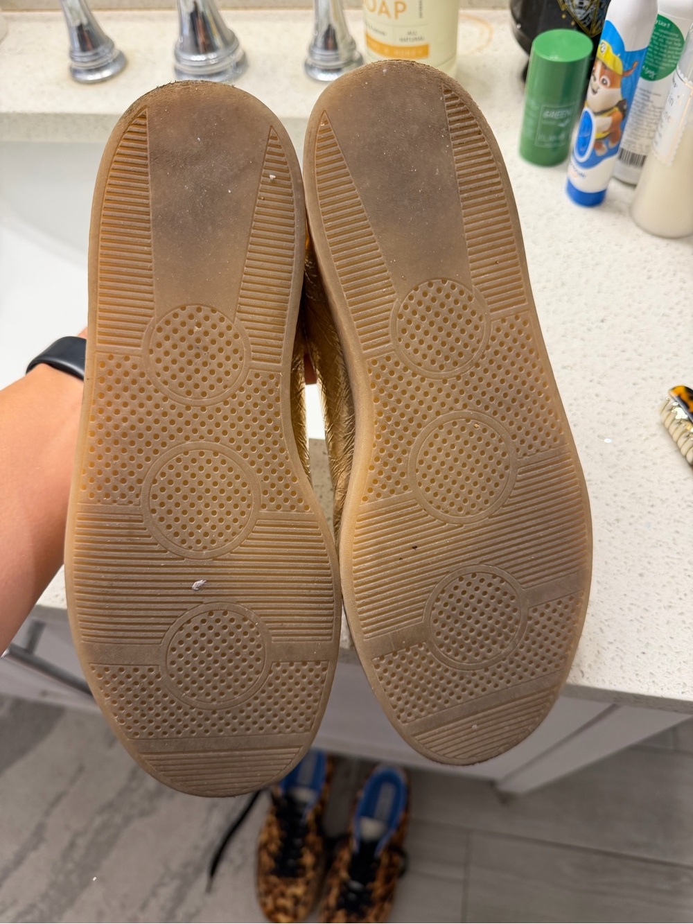 Steve Madden Women's Rose Gold Lace-Up Sneakers - Picture 2 of 4